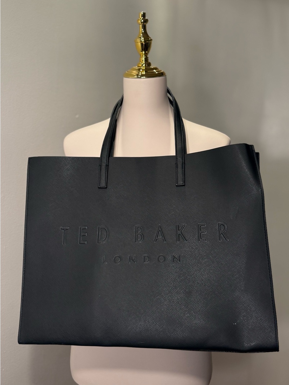 Ted Baker Black Embossed Large Tote
